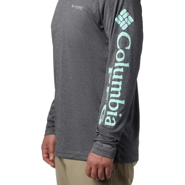 imageColumbia Mens Terminal Tackle Heather Long Sleeve ShirtBlack HeatherGulf Stream Logo