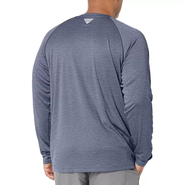 imageColumbia Mens Terminal Tackle Heather Long Sleeve ShirtCollegiate Navy HeatherWhite Logo