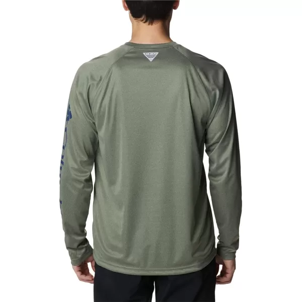 imageColumbia Mens Terminal Tackle Heather Long Sleeve ShirtCypress HeatherCarbon Logo