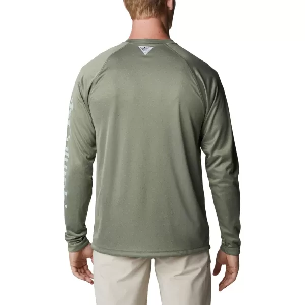 imageColumbia Mens Terminal Tackle Heather Long Sleeve ShirtCypress HeatherCool Green Logo