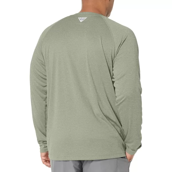imageColumbia Mens Terminal Tackle Heather Long Sleeve ShirtCypress HeatherCool Green Logo
