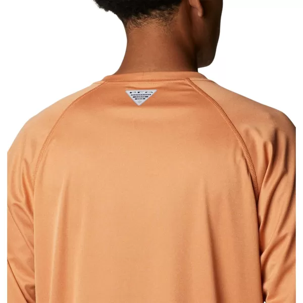 imageColumbia Mens Terminal Tackle Heather Long Sleeve ShirtIsland Orange HeatherWhite Logo