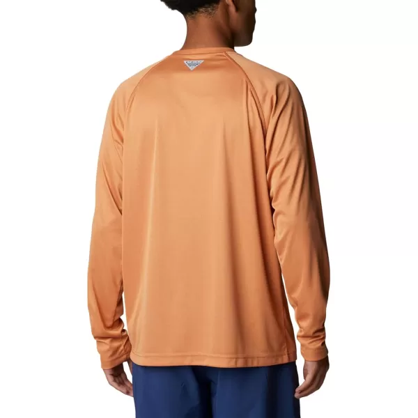 imageColumbia Mens Terminal Tackle Heather Long Sleeve ShirtIsland Orange HeatherWhite Logo