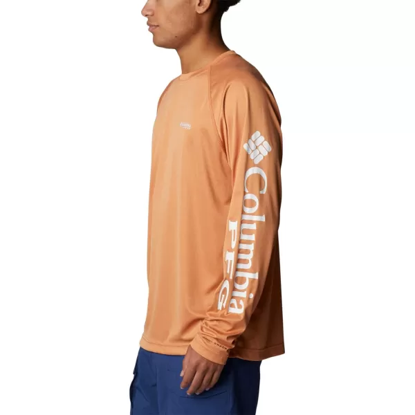 imageColumbia Mens Terminal Tackle Heather Long Sleeve ShirtIsland Orange HeatherWhite Logo