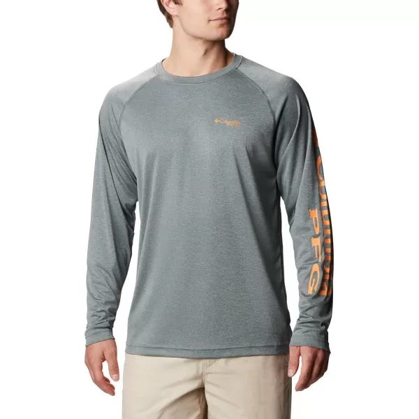 imageColumbia Mens Terminal Tackle Heather Long Sleeve ShirtPond HeatherKoi Logo