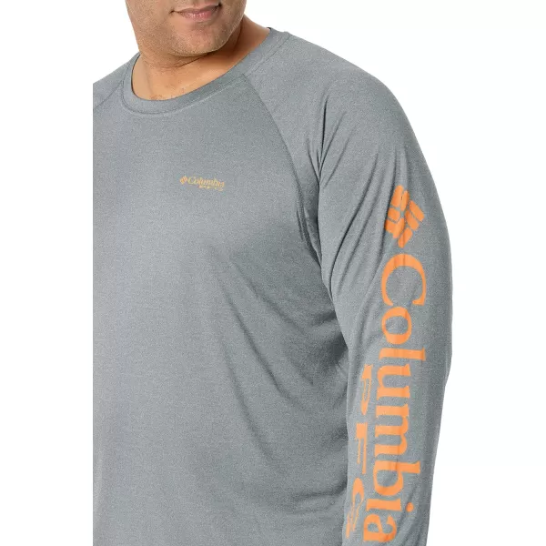 imageColumbia Mens Terminal Tackle Heather Long Sleeve ShirtPond HeatherKoi Logo