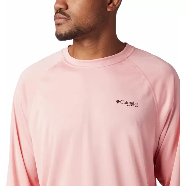 imageColumbia Mens Terminal Tackle Heather Long Sleeve ShirtSorbet HeatherBlack Logo