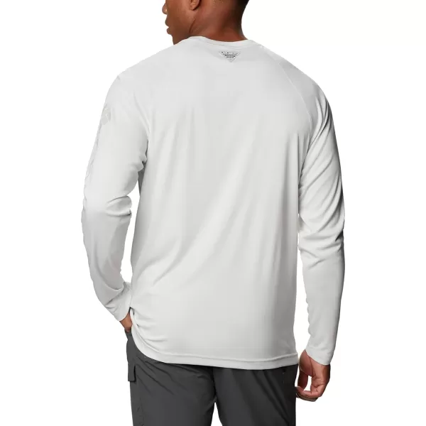 imageColumbia Mens Terminal Tackle Heather Long Sleeve ShirtWhite HeatherCool Grey Logo