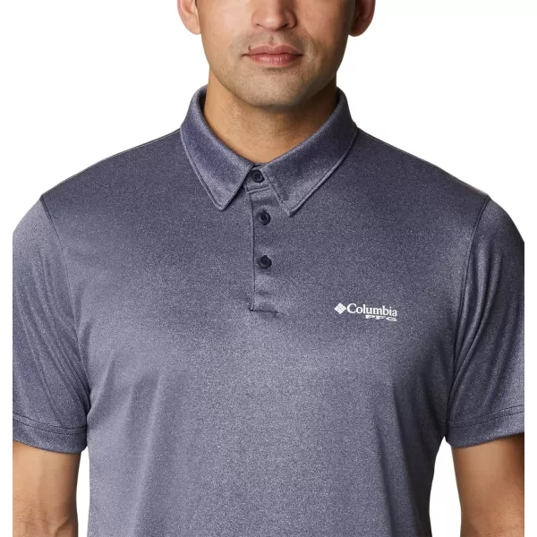 imageColumbia Mens Terminal Tackle Heather PoloCollegiate Navy HeatherWhite Logo