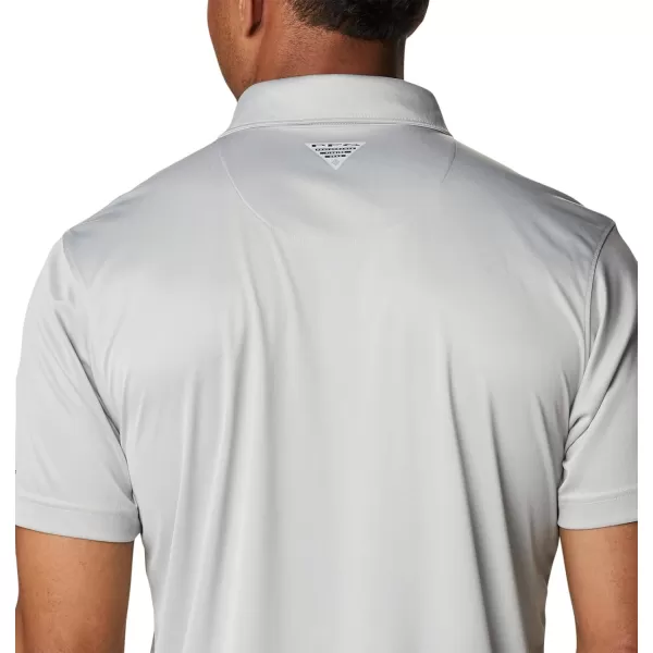 imageColumbia Mens Terminal Tackle Heather PoloCool Grey HeatherVivid Blue Logo