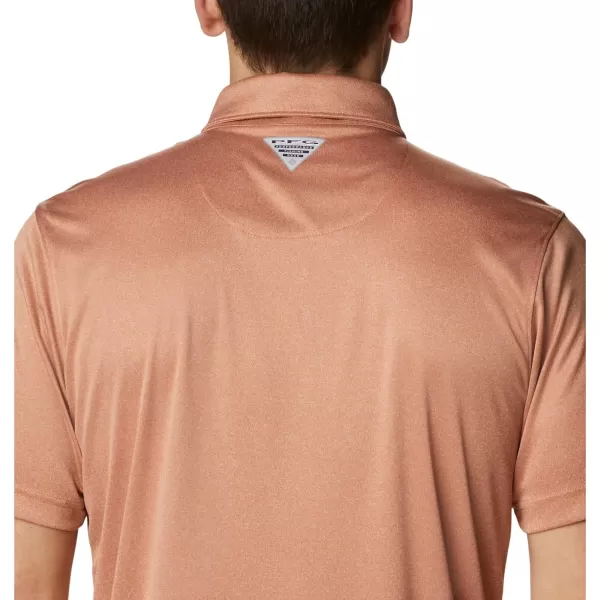 imageColumbia Mens Terminal Tackle Heather PoloIsland Orange HeatherWhite Logo
