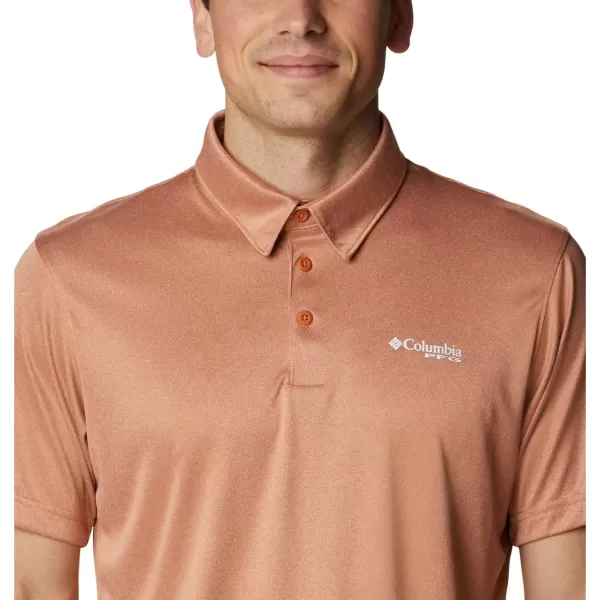 imageColumbia Mens Terminal Tackle Heather PoloIsland Orange HeatherWhite Logo
