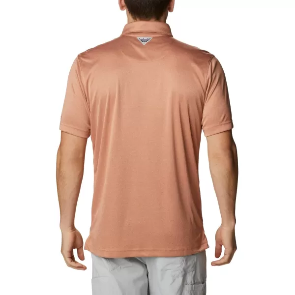 imageColumbia Mens Terminal Tackle Heather PoloIsland Orange HeatherWhite Logo