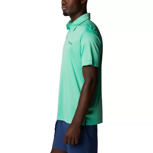 imageColumbia Mens Terminal Tackle Heather PoloLight Jade HeatherMetal Logo