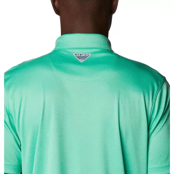 imageColumbia Mens Terminal Tackle Heather PoloLight Jade HeatherMetal Logo