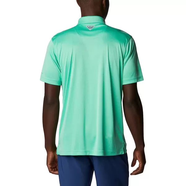imageColumbia Mens Terminal Tackle Heather PoloLight Jade HeatherMetal Logo