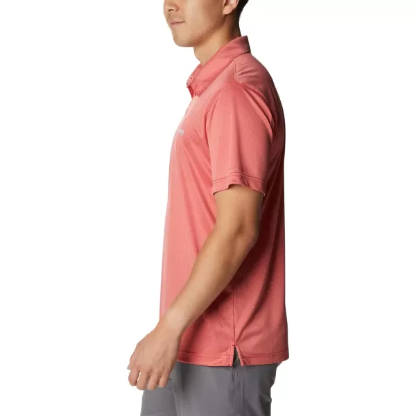 imageColumbia Mens Terminal Tackle Heather PoloRed Spark HeatherWhite Logo
