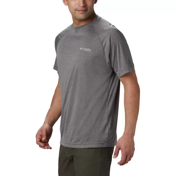 imageColumbia Mens Terminal Tackle Heather Ss ShirtCharcoal HeatherCool Grey Logo