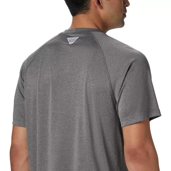 imageColumbia Mens Terminal Tackle Heather Ss ShirtCharcoal HeatherCool Grey Logo