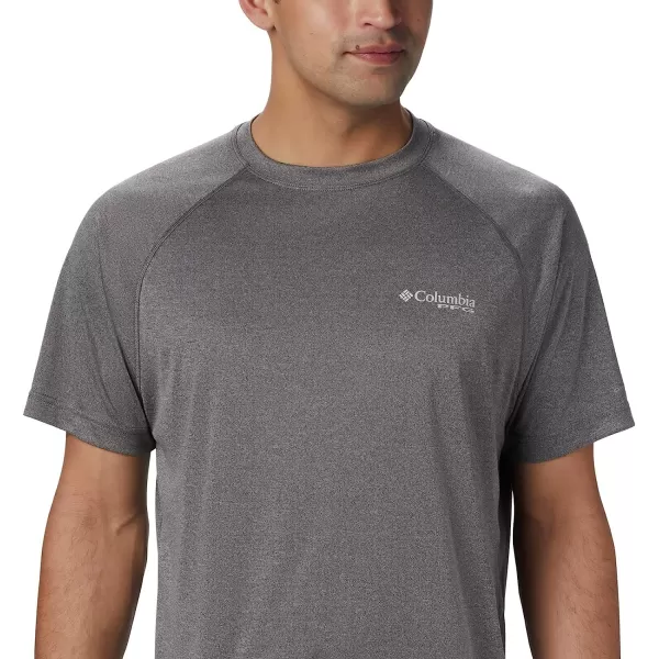 imageColumbia Mens Terminal Tackle Heather Ss ShirtCharcoal HeatherCool Grey Logo
