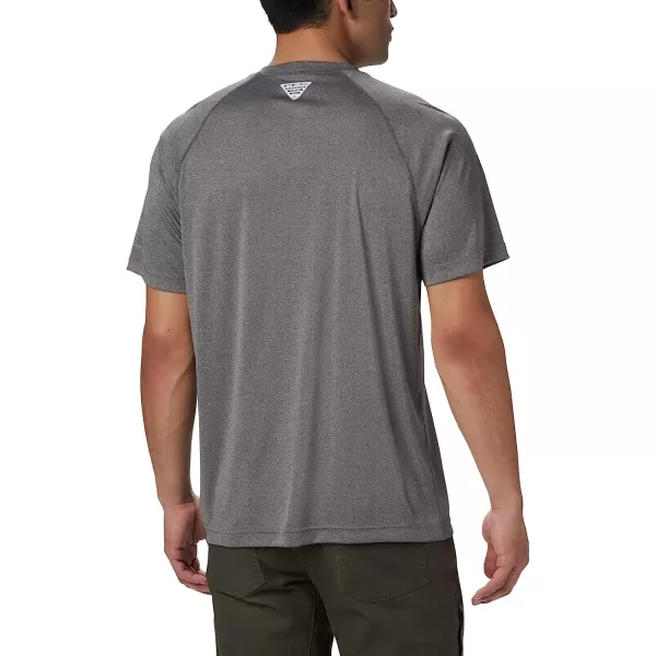 imageColumbia Mens Terminal Tackle Heather Ss ShirtCharcoal HeatherCool Grey Logo