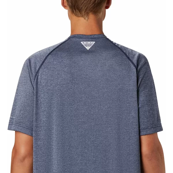 imageColumbia Mens Terminal Tackle Heather Ss ShirtCollegiate Navy HeatherWhite Logo