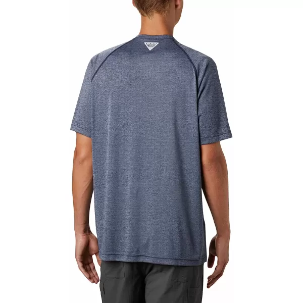 imageColumbia Mens Terminal Tackle Heather Ss ShirtCollegiate Navy HeatherWhite Logo