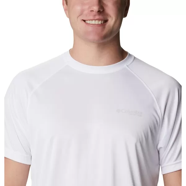 imageColumbia Mens Terminal Tackle Heather Ss ShirtWhite HeatherCool Grey Logo