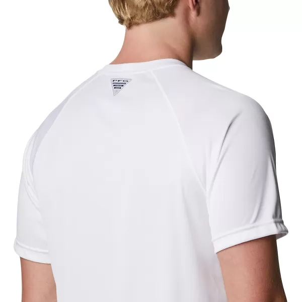 imageColumbia Mens Terminal Tackle Heather Ss ShirtWhite HeatherCool Grey Logo