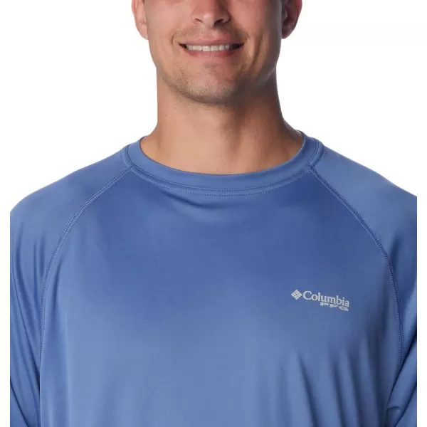 imageColumbia Mens Terminal Tackle Long Sleeve Shirt Key WestBluebellCool Grey Logo