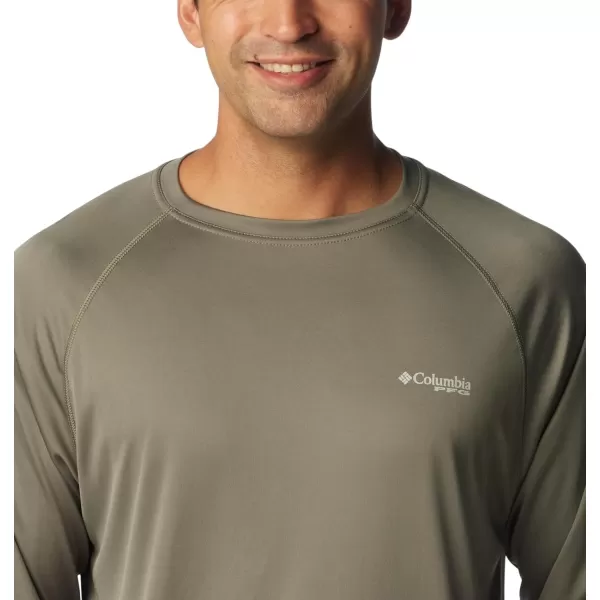 imageColumbia Mens Terminal Tackle Long Sleeve Shirt Key WestCypressCool Grey Logo