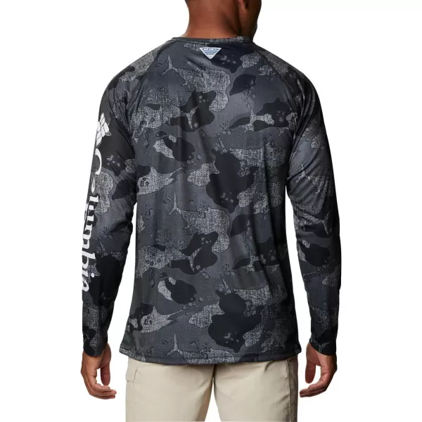 imageColumbia Mens Terminal Tackle Long Sleeve Shirt Wicking MaterialBlack Gamefish Camo