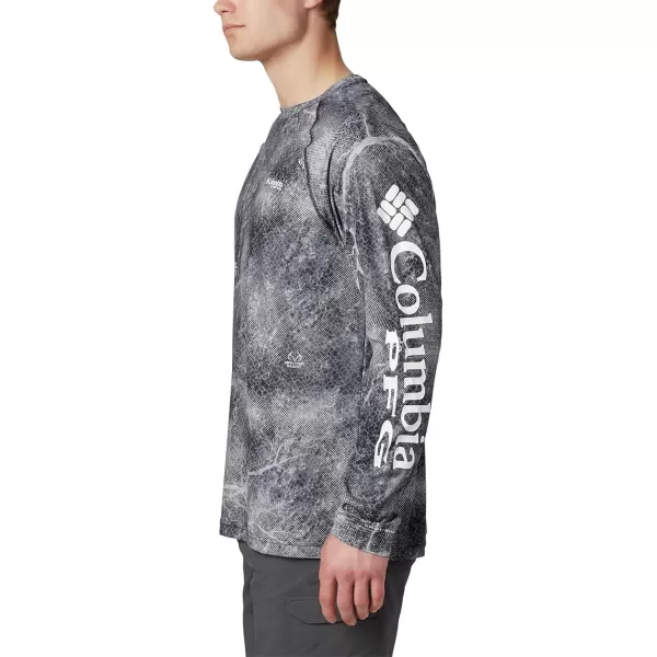 imageColumbia Mens Terminal Tackle Long Sleeve Shirt Wicking MaterialBlack Realtree Mako