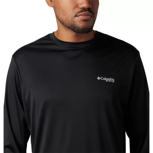 imageColumbia Mens Terminal Tackle Long Sleeve Shirt Wicking MaterialBlackBlack Inside Out Camo