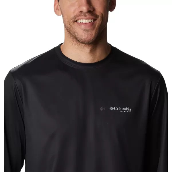 imageColumbia Mens Terminal Tackle Long Sleeve Shirt Wicking MaterialBlackBlack Realtree Horizon