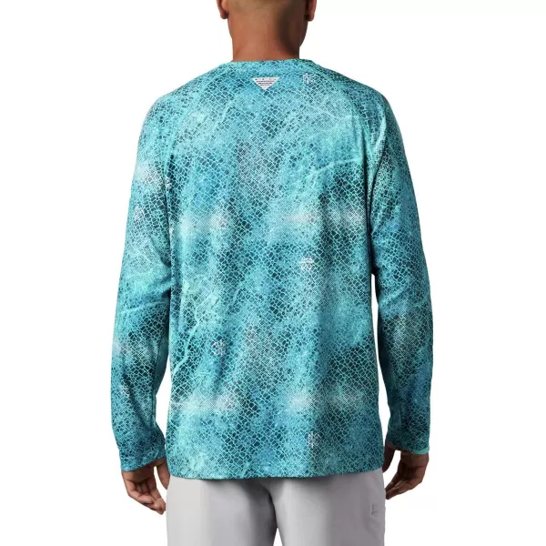 imageColumbia Mens Terminal Tackle Long Sleeve Shirt Wicking MaterialBright Aqua Realtree Mako