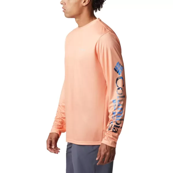 imageColumbia Mens Terminal Tackle Long Sleeve Shirt Wicking MaterialBright NectarVivid Blue Gamefish Camo