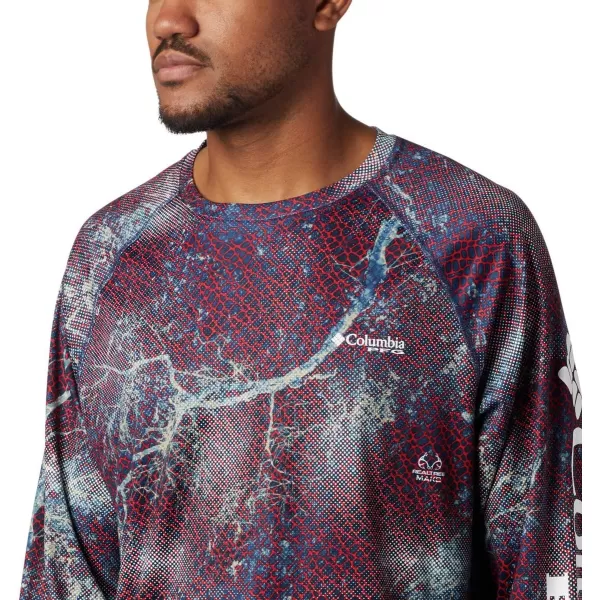 imageColumbia Mens Terminal Tackle Long Sleeve Shirt Wicking MaterialCarbon Realtree Mako