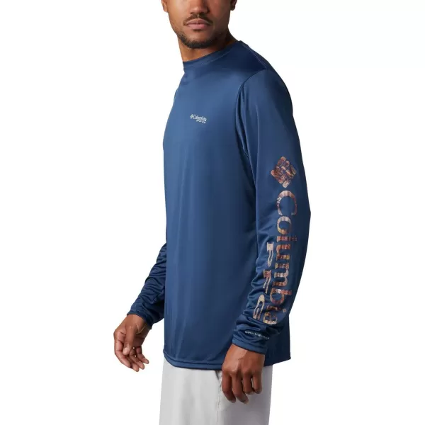 imageColumbia Mens Terminal Tackle Long Sleeve Shirt Wicking MaterialCarbonCarbon Realtree Mako