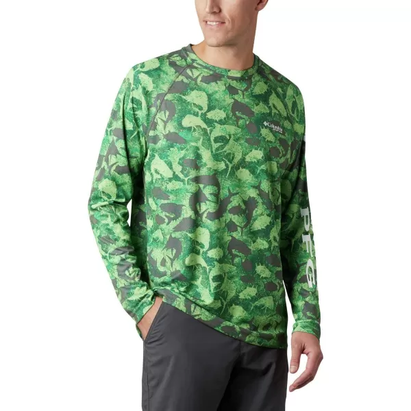 imageColumbia Mens Terminal Tackle Long Sleeve Shirt Wicking MaterialCity Grey Inside Out Camo