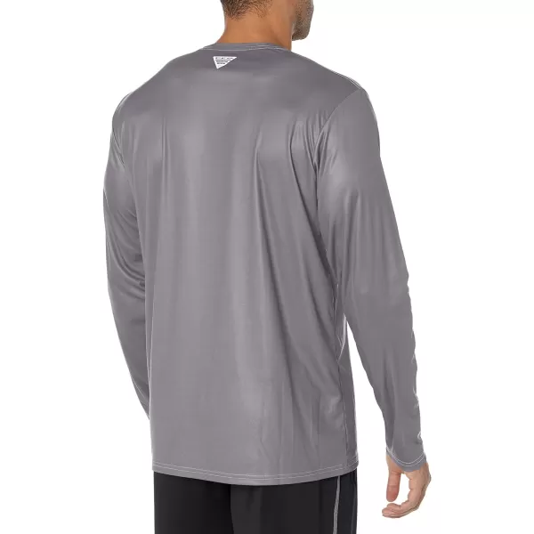 imageColumbia Mens Terminal Tackle Long Sleeve Shirt Wicking MaterialCity GreyBlack Real Tree Horizon