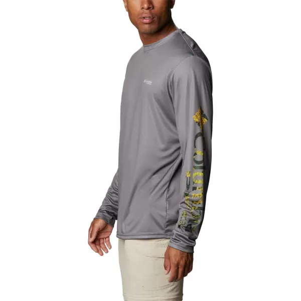 imageColumbia Mens Terminal Tackle Long Sleeve Shirt Wicking MaterialCity GreyDorado Camo