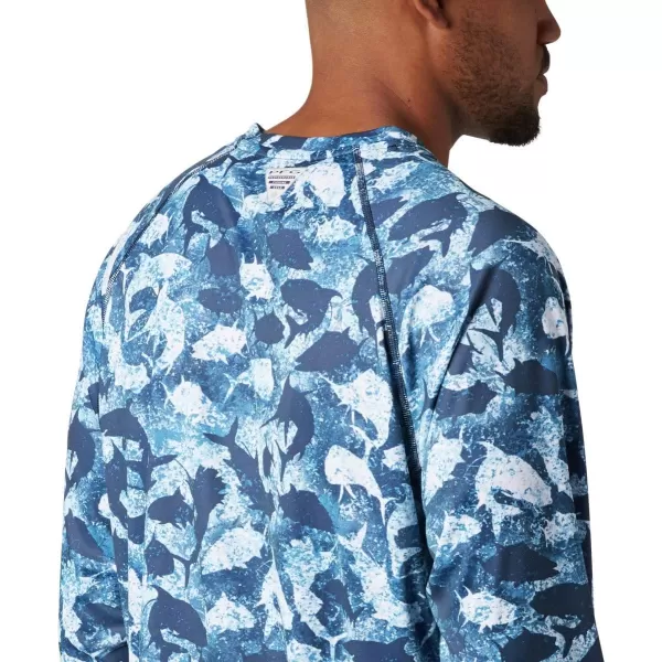 imageColumbia Mens Terminal Tackle Long Sleeve Shirt Wicking MaterialCollegiate Navy Inside Out Camo