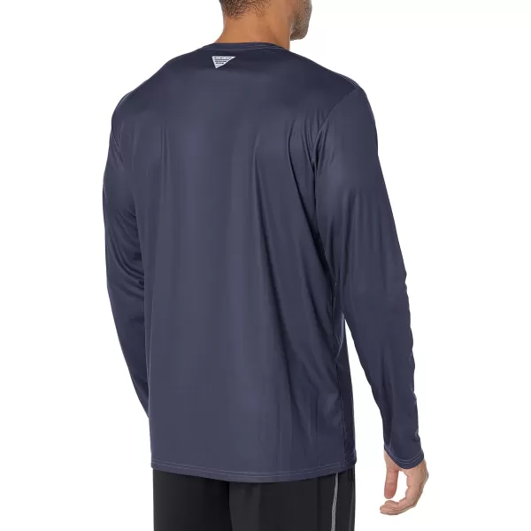 imageColumbia Mens Terminal Tackle Long Sleeve Shirt Wicking MaterialCollegiate NavyCollegiate Navy Ripples