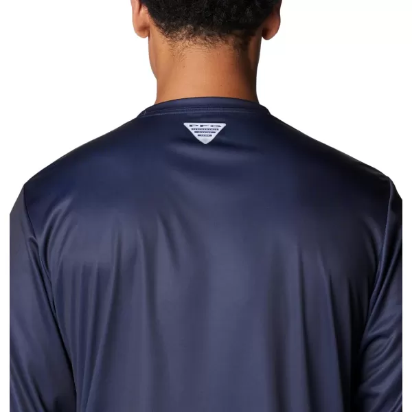 imageColumbia Mens Terminal Tackle Long Sleeve Shirt Wicking MaterialCollegiate NavyOcean Blue Deepwater