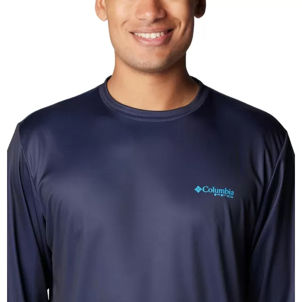 imageColumbia Mens Terminal Tackle Long Sleeve Shirt Wicking MaterialCollegiate NavyOcean Blue Deepwater