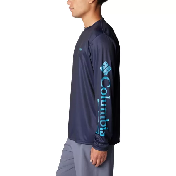 imageColumbia Mens Terminal Tackle Long Sleeve Shirt Wicking MaterialCollegiate NavyOcean Blue Deepwater