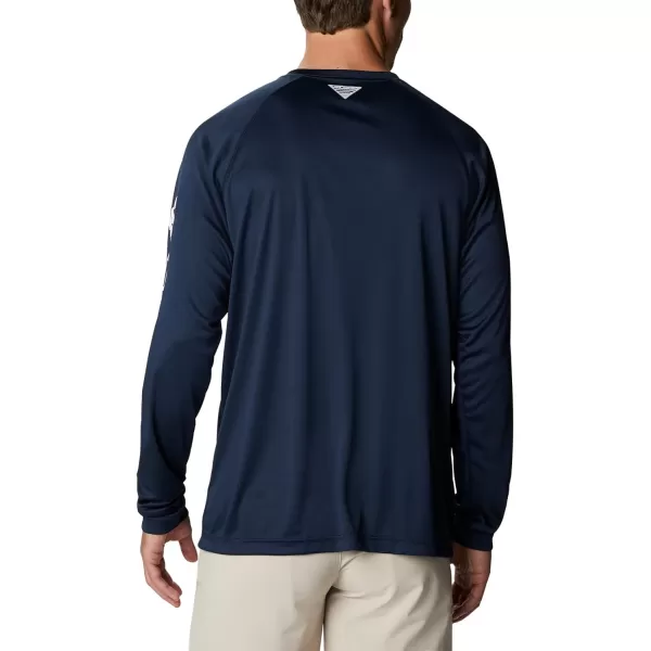 imageColumbia Mens Terminal Tackle Long Sleeve Shirt Wicking MaterialCollegiate NavyWhite Logo