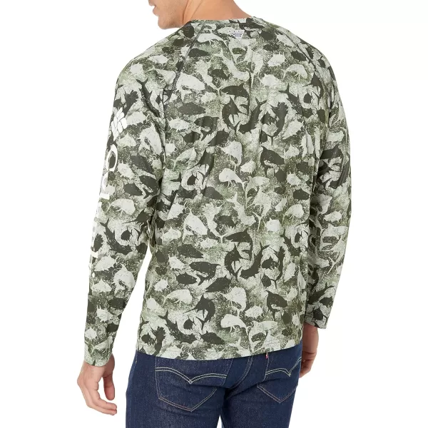 imageColumbia Mens Terminal Tackle Long Sleeve Shirt Wicking MaterialCool Grey Inside Out Camo