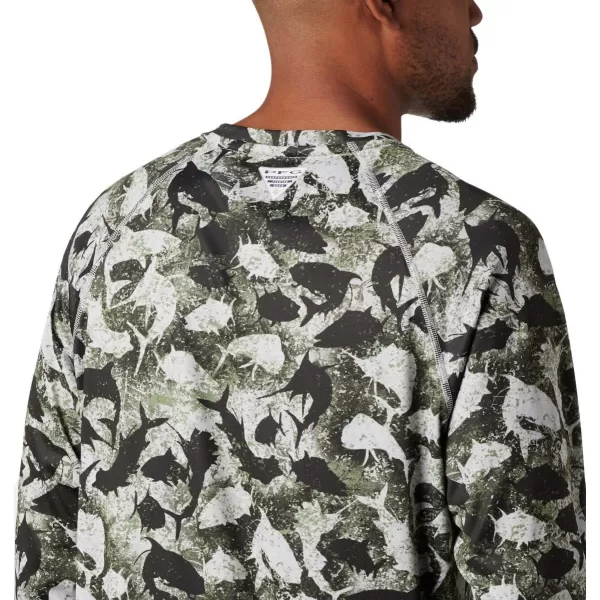 imageColumbia Mens Terminal Tackle Long Sleeve Shirt Wicking MaterialCool Grey Inside Out Camo